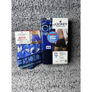 Jockey Boxer Briefs 2XL 5” & 6” Inseam Infinite Cool Bundle NIB (4 pairs)